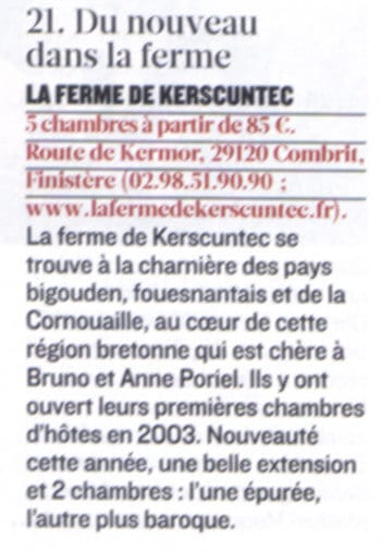 article figaro magazine la ferme de kerscuntec